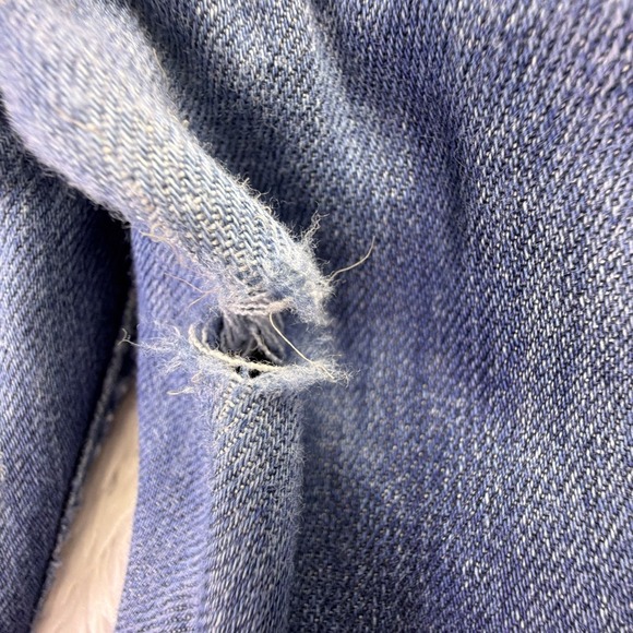 7 For All Mankind Jeans Womens 30x34 Flare Bootcut 'A'‎ Pocket Dark Distressed - Picture 7 of 8